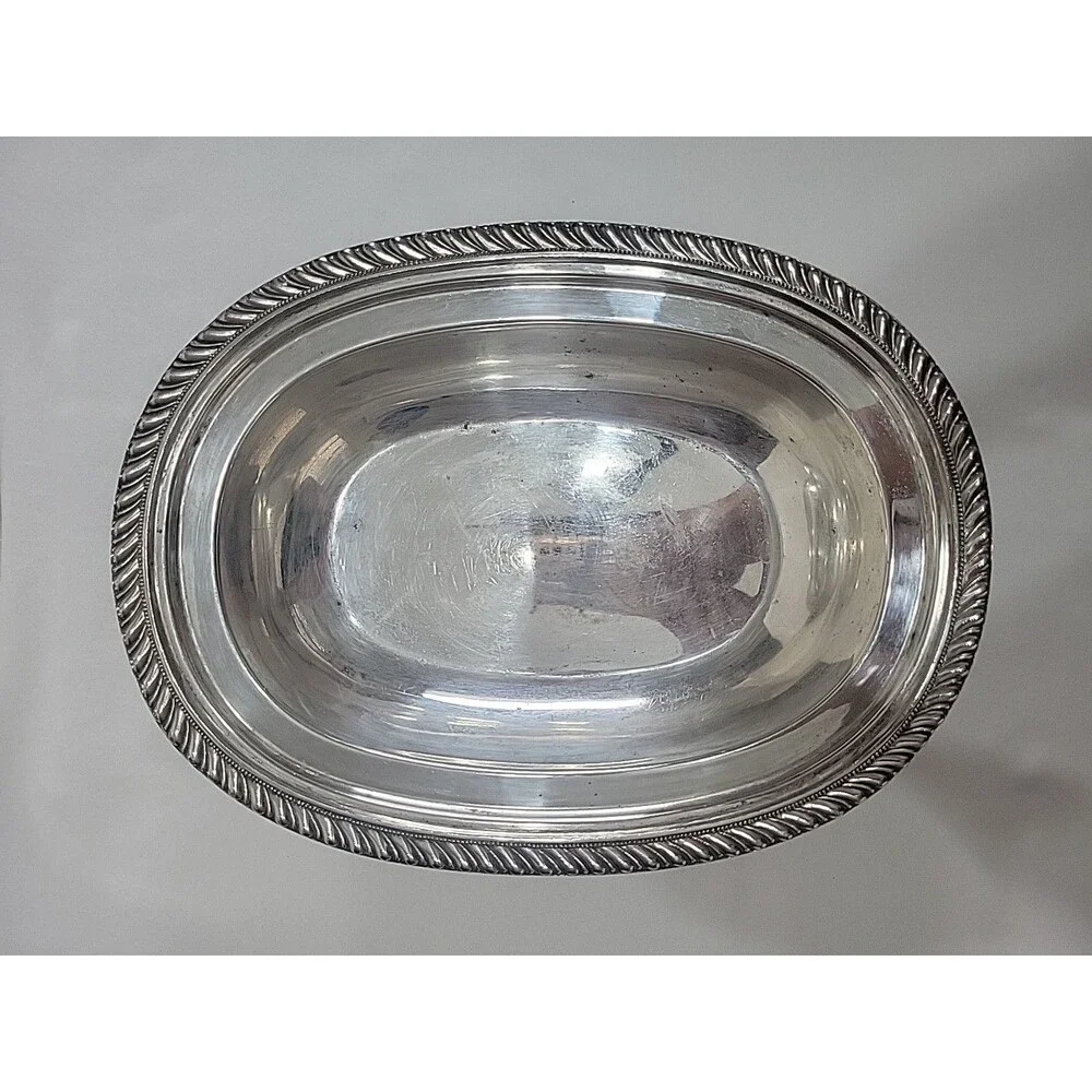 Vintage Viking EPNS Yorkshire Covered Serving Dish Silverplate V101 Oval 12